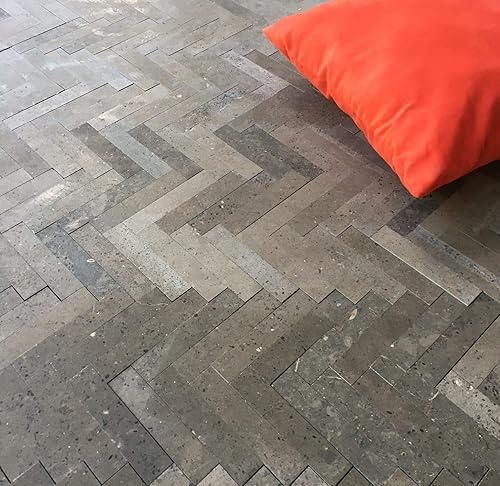 Miniatura 2 de Squareefeet Depot - Azulejo de piedra caliza de mosaico en espiga Lagos Azul fabricado en Portugal