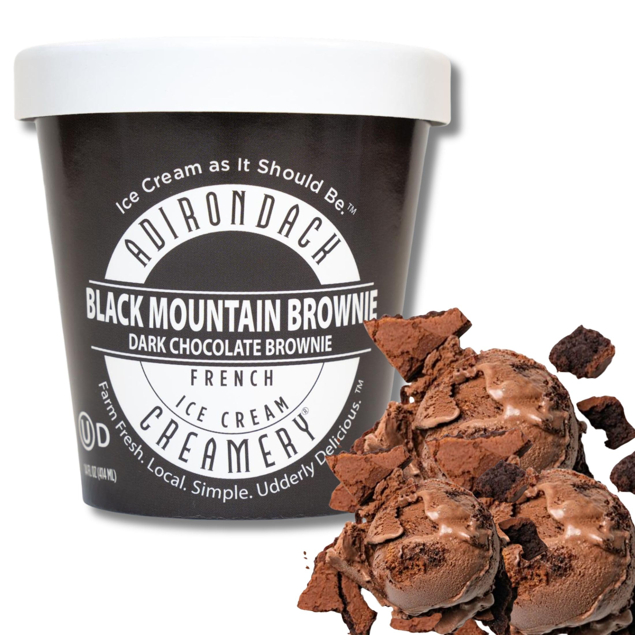 Adirondack Creamery - French Ice Cream - Black Mountain Brownie