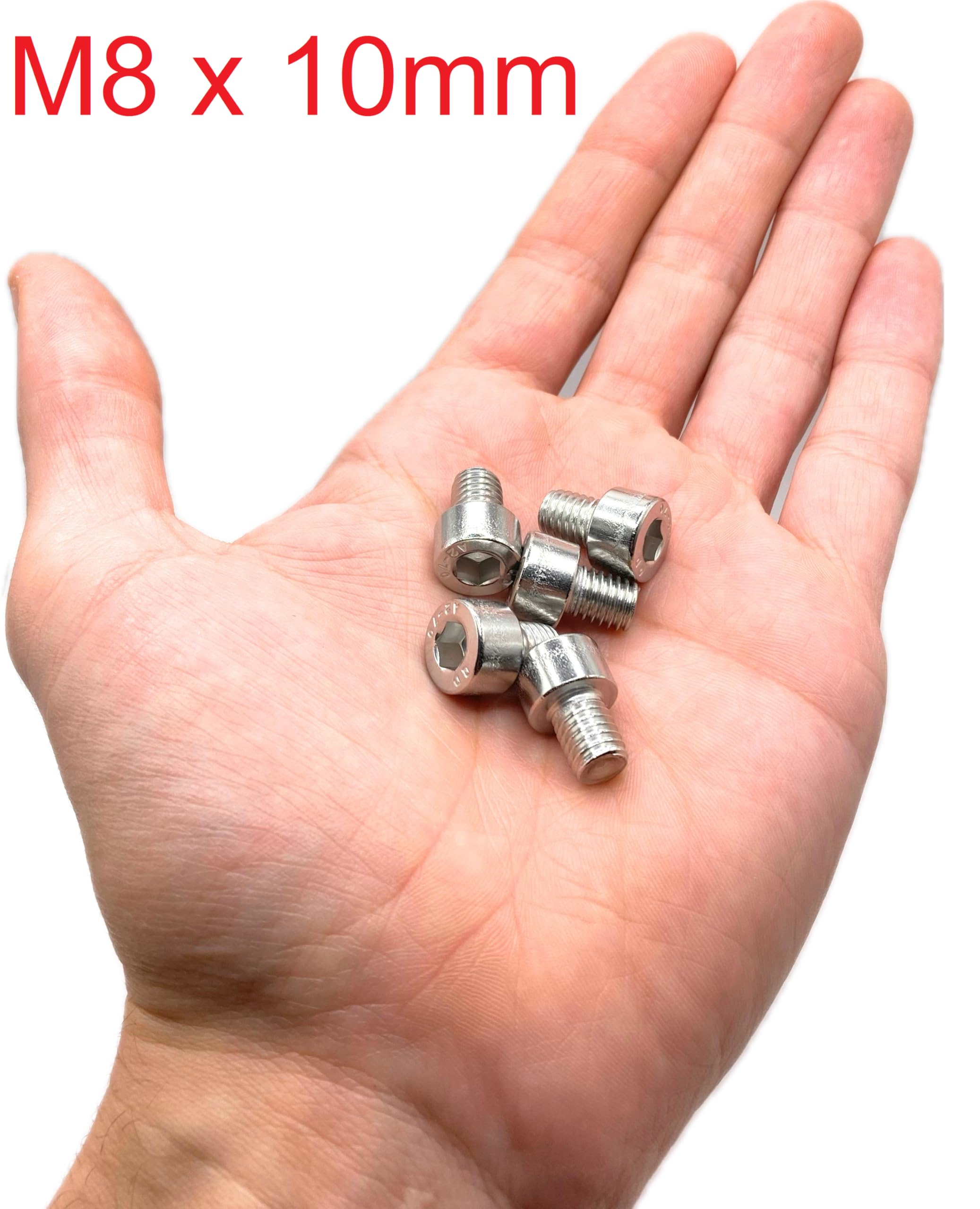 Screws Stainless Steel M8 x 10 mm Cylinder Head BTR Diameter 8 x 10 mm, A2 stainless steel, M8 x 10mm - Image 2