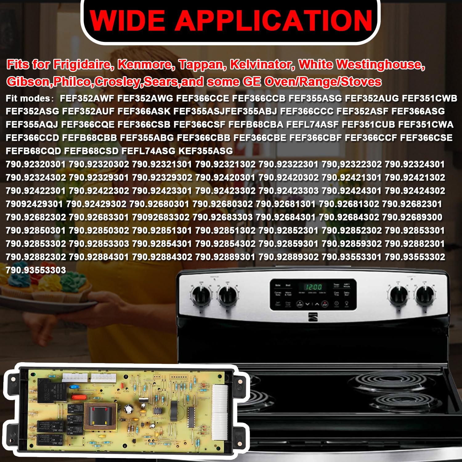 316207511 - Placa de circuito de control electrónico para horno/estufas/estufas, piezas de repuesto para Frigidaire/Kenmore/Tappan/Kelvinator/Gibson/Philco