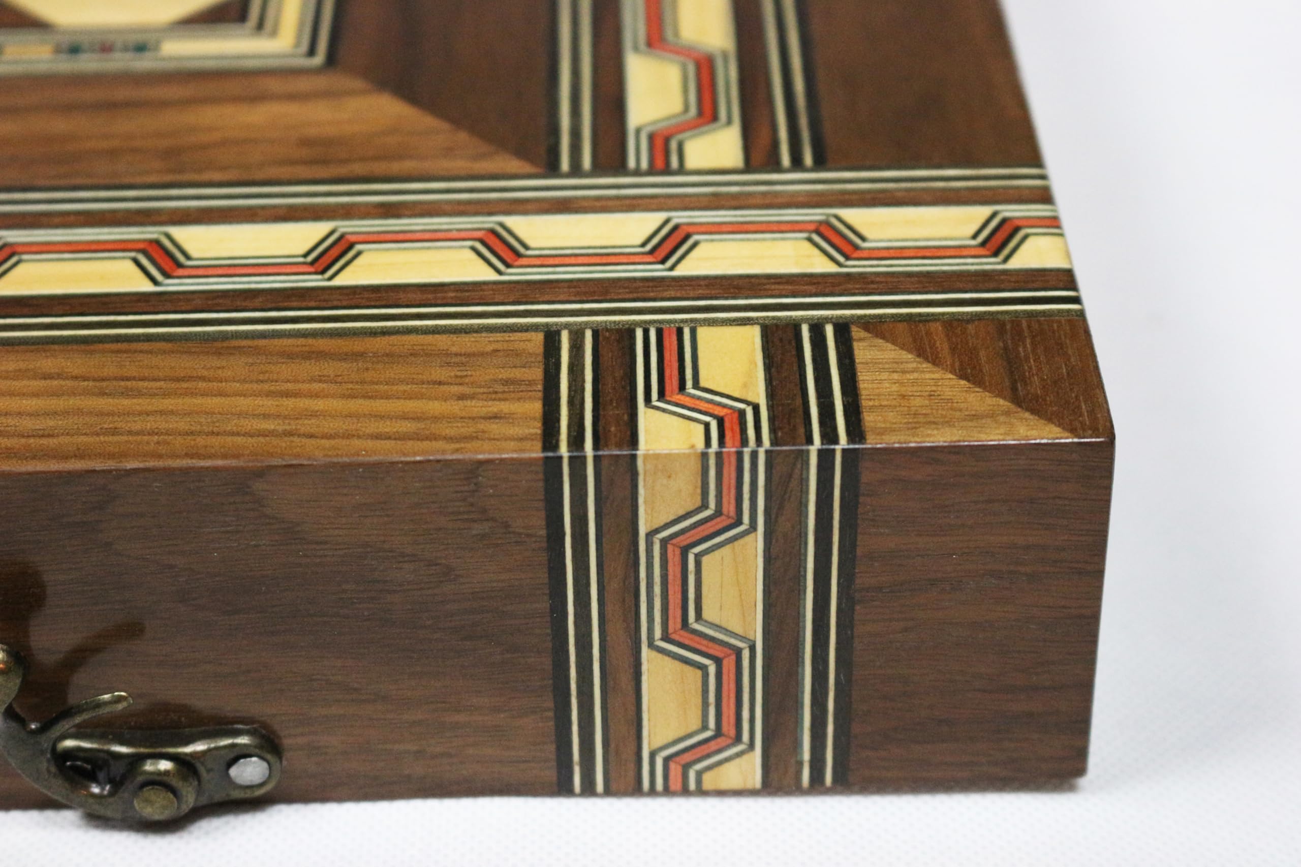 Tavola da backgammon in legno, 50 x 50 cm, gioco di scacchi/DAMA BC 595 con 30 pietre in legno