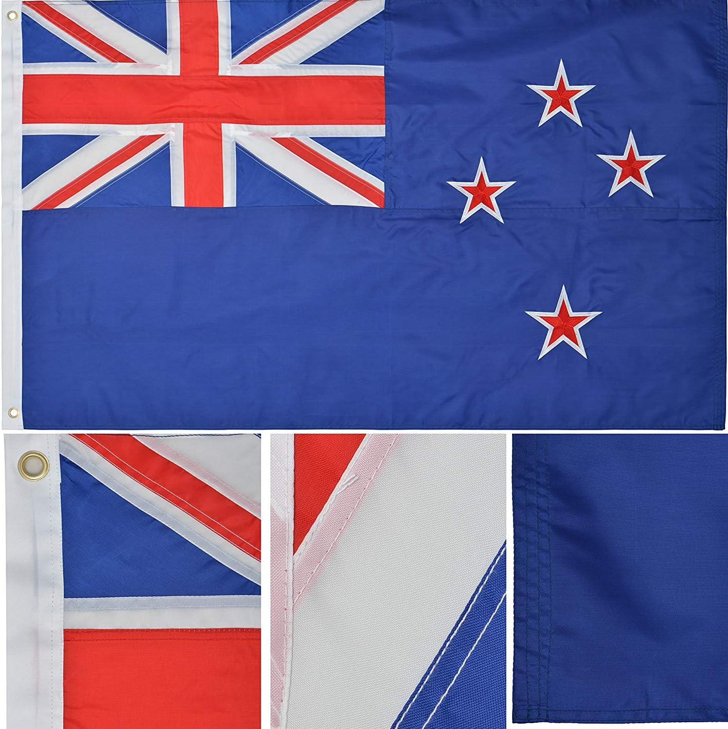 New Zealand 3' x 5' Ft 210D Nylon Premium Outdoor Embroidered Kiwi Flag