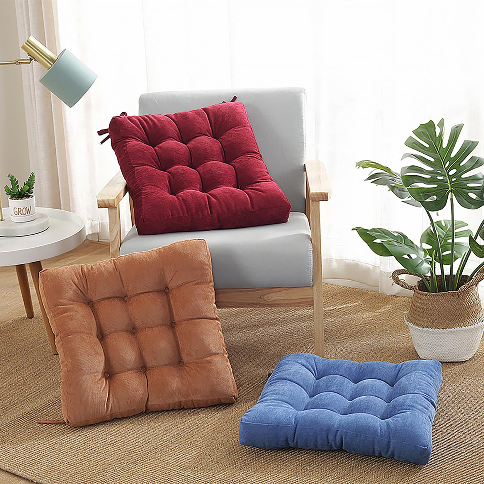 Set di 4 comodi cuscini quadrati per sedie da pranzo e poltrone, cuscini rialzati per anziani, supporto post-operatorio e gravidanza, 40 x 40 x 8 cm