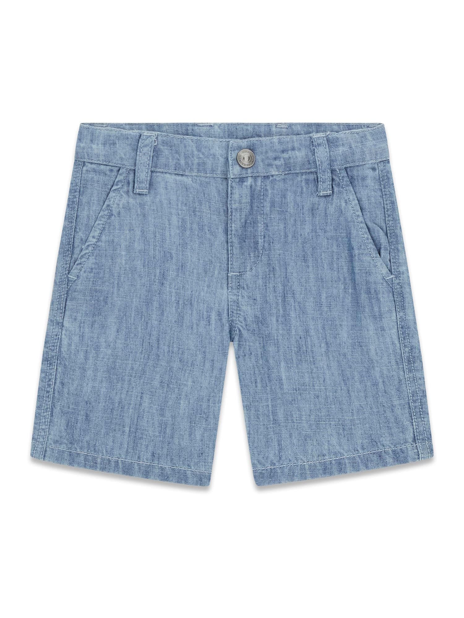 Guess Bermuda da ragazzo in chambray misto lino ecologico