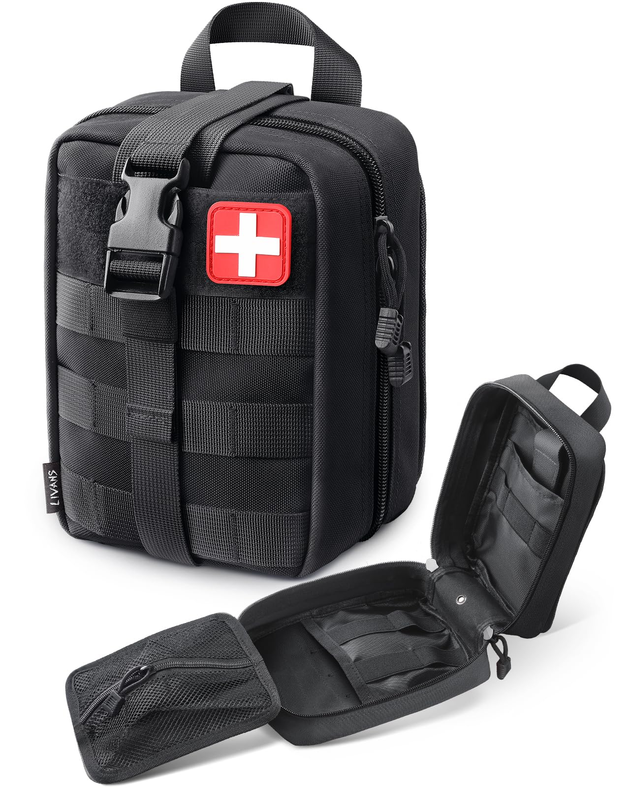 LIVANS 1000D First Aid Bag Empty, Medical Ifak Pouch for Emergency &amp; EMT