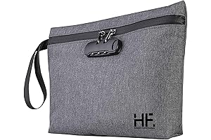 Highly Functional, Zippered Money Travel Bag with Multiple Pockets and Combination Lock Closure