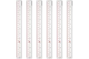 BAYTORY 6-Pack 12-Inch Acrylic Ruler