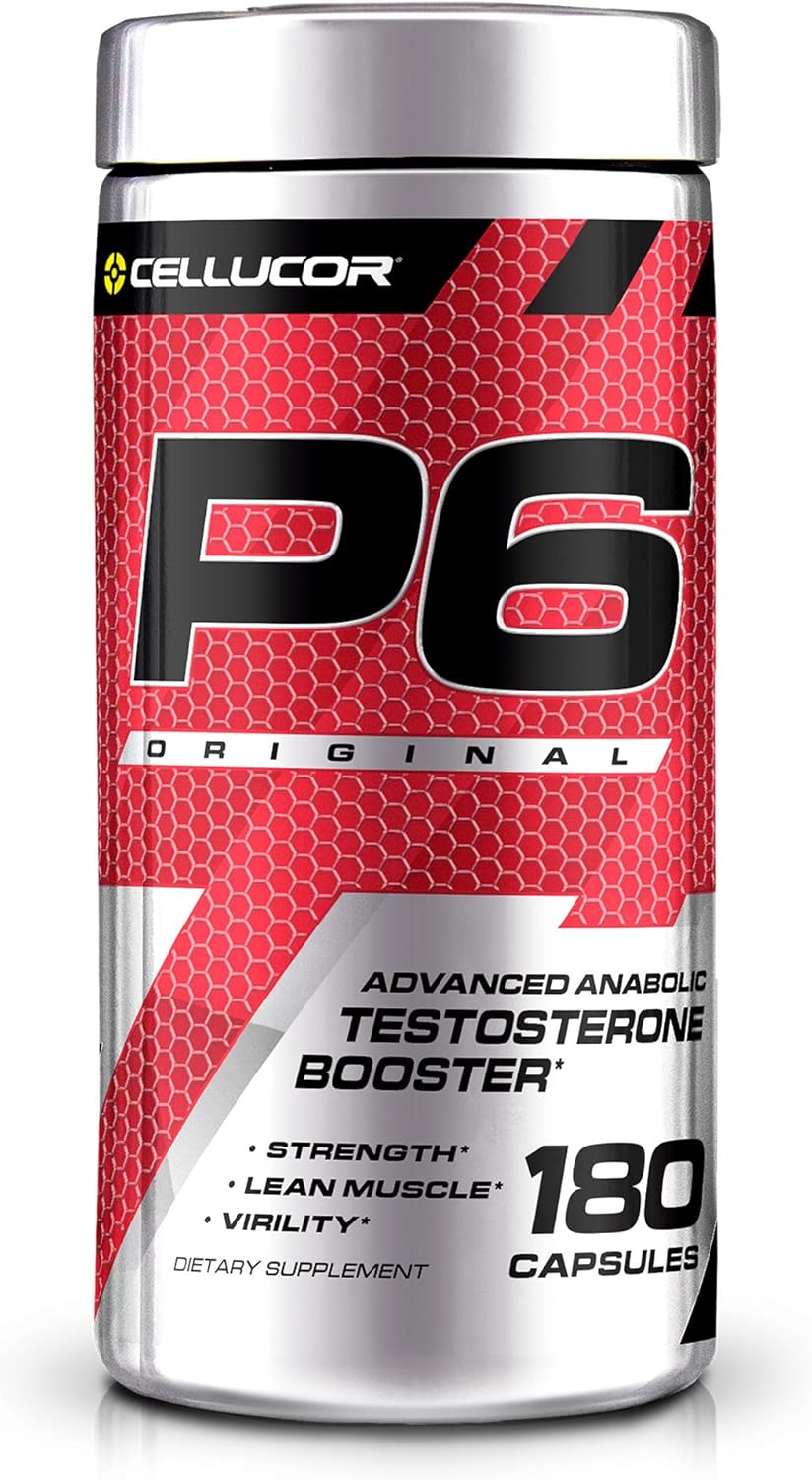 Cellucor P6 Ultimate GH Testosterone Booster for Men, Growth Hormone Support Pills for Protein Synthesis & Fat Metabolism, 180 Capsules : Everything Else