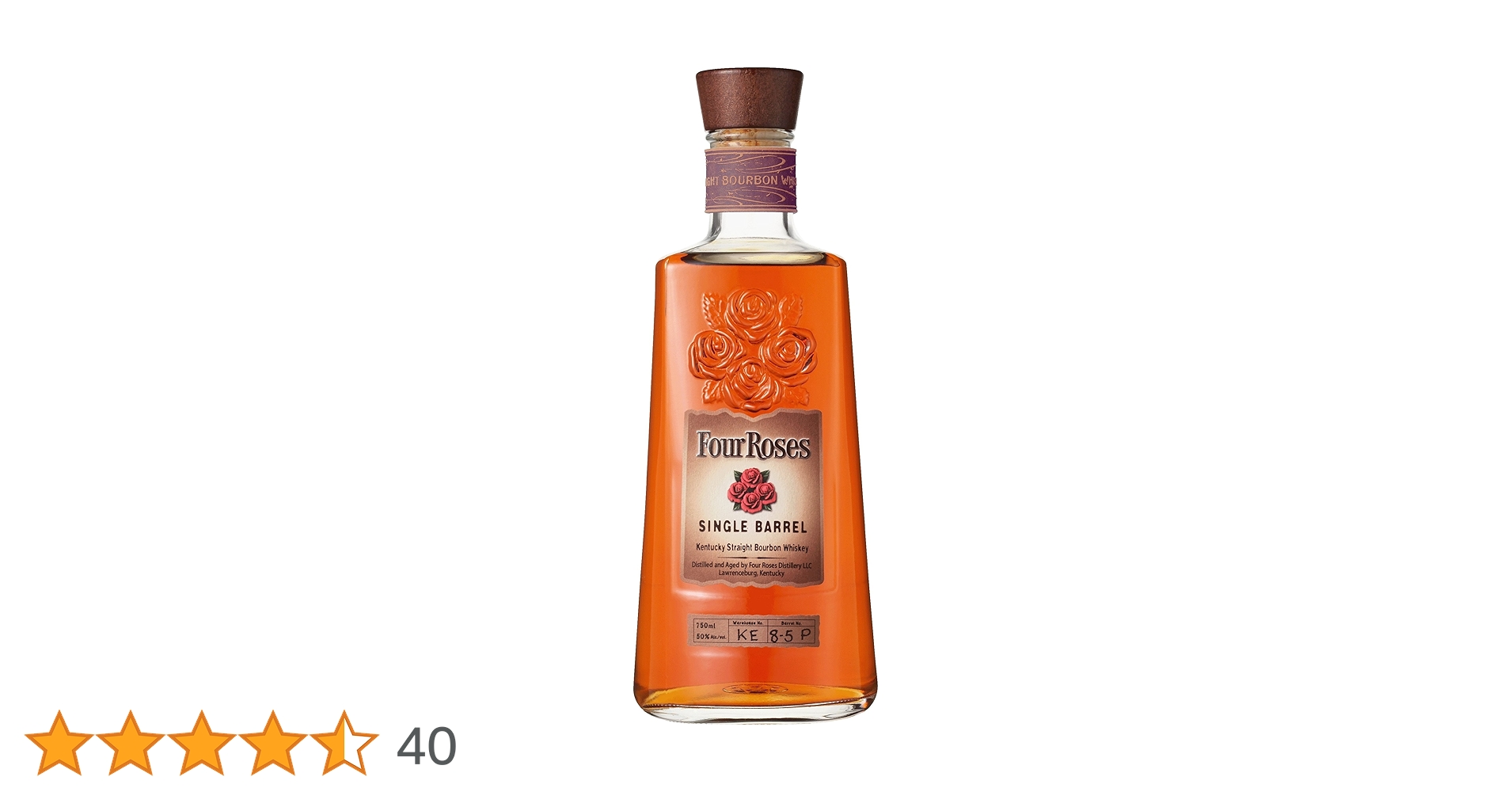 A95未開栓✨　Four Roses Bourbon ウイスキー　モルトグレーン フォアローゼス シングルバレル | sur,e bar 83rd（シュール