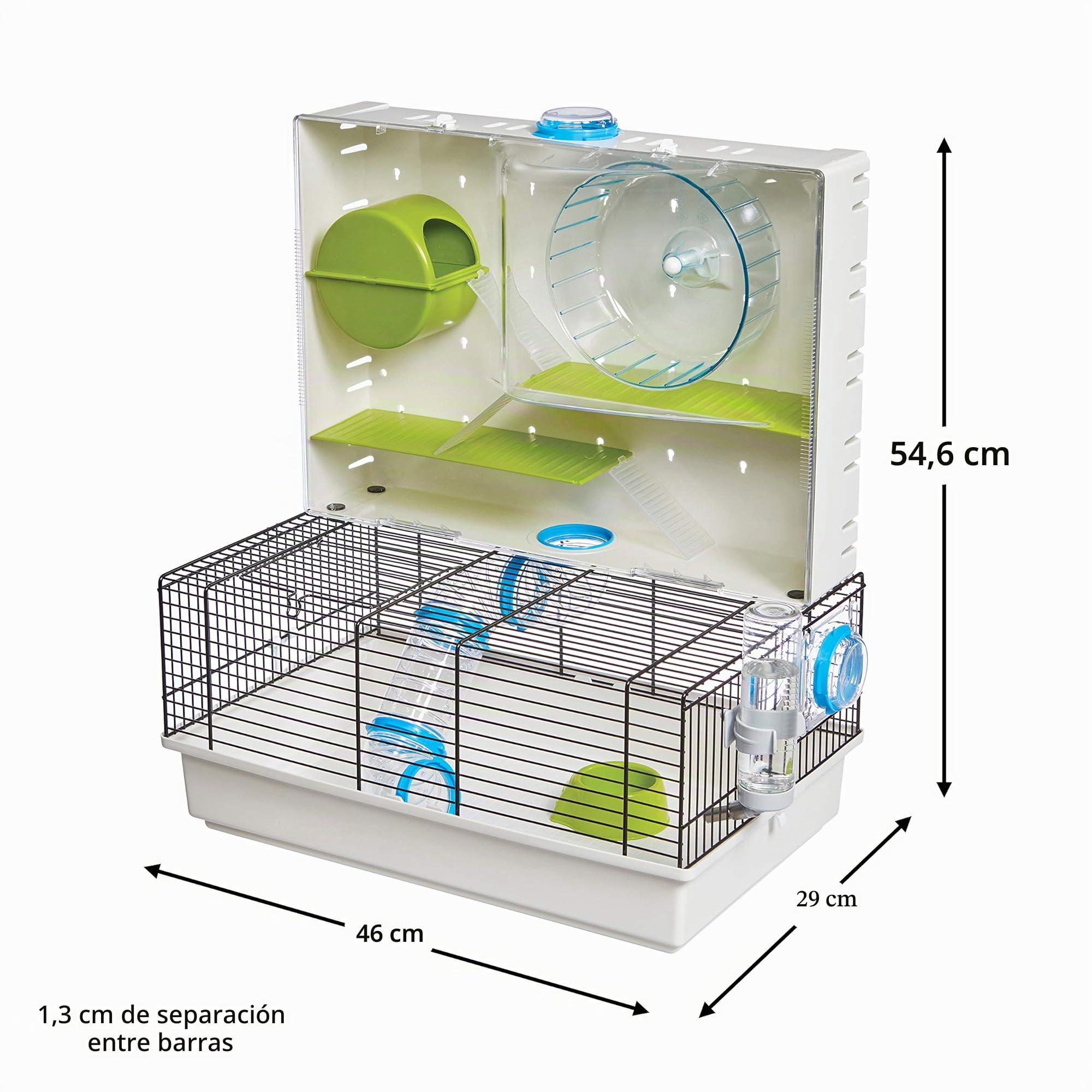 Midwest Homes for Pets Jaula para hámster | Awesome Arcade Hamster Home (Blanco) | 18.11 x 11.61 x 21.26 Pulgadas