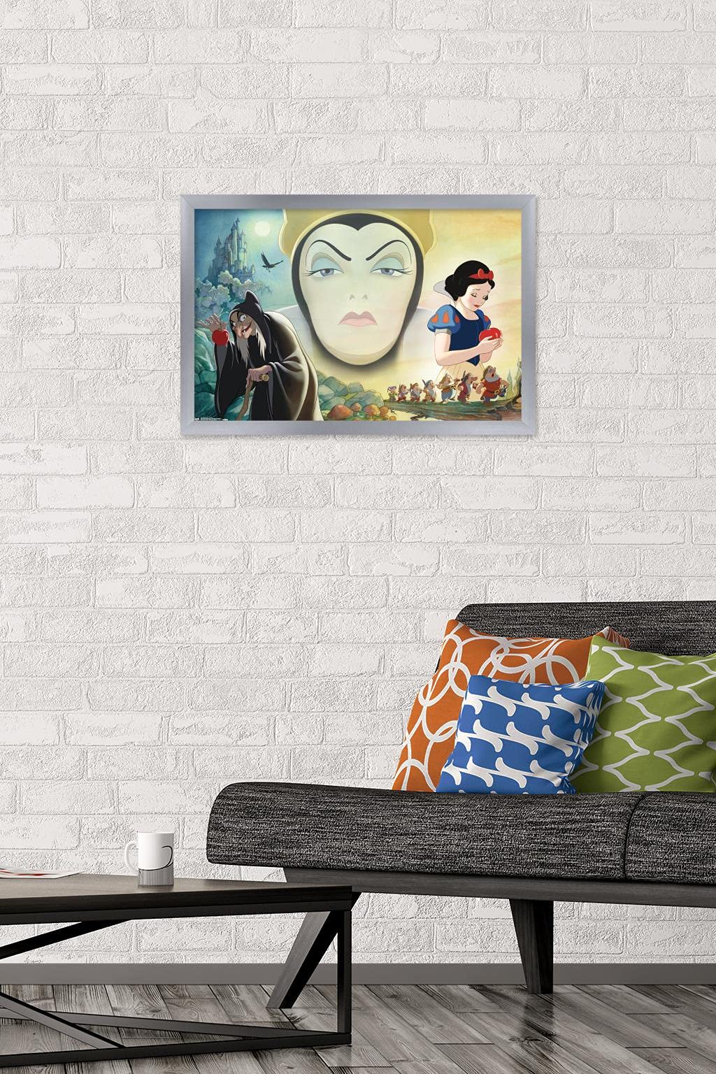 ディズニー絵画「白雪姫と七人の小人」作品証明書 展示用フック付