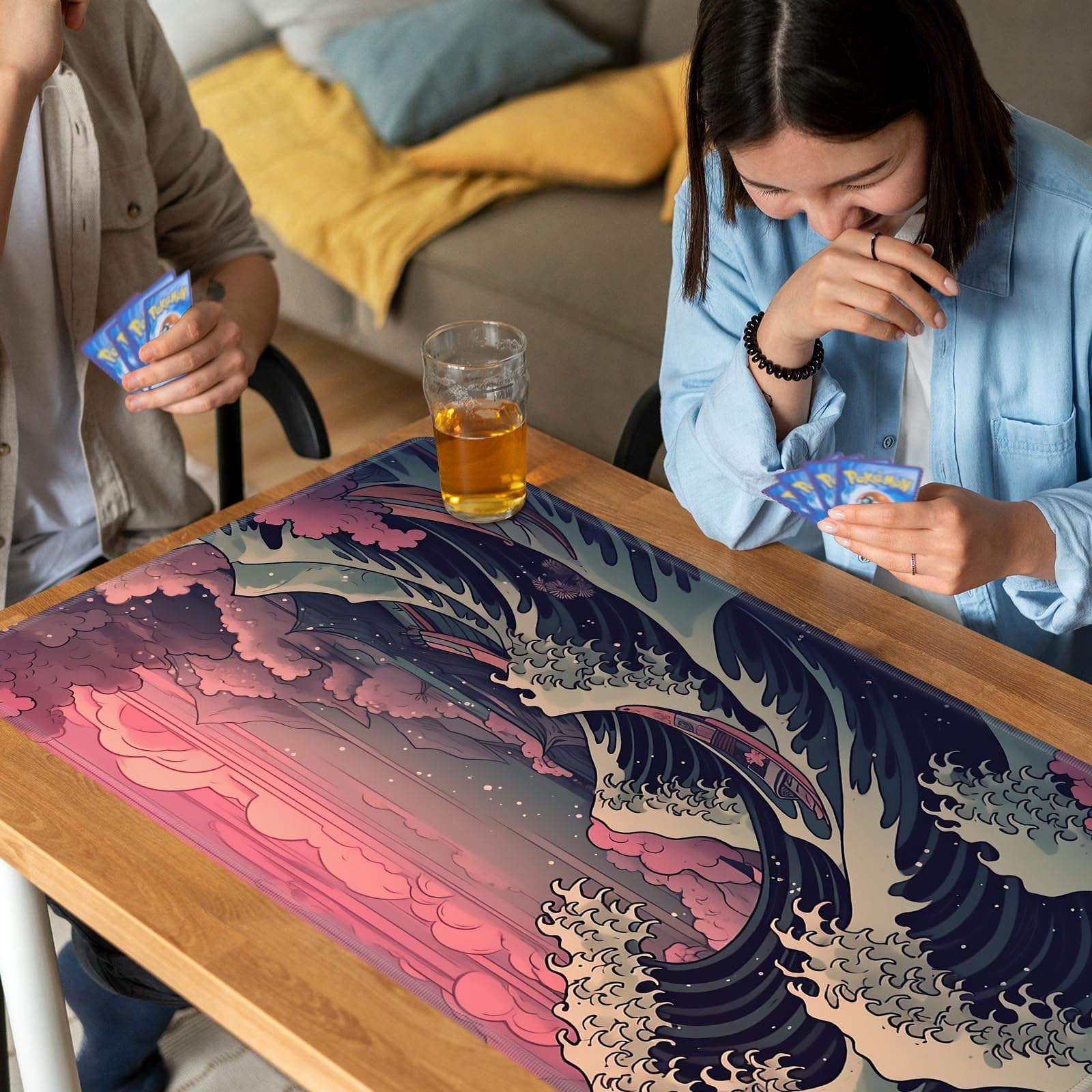 Amazon.com: Playmat for MTG, Card Game Mat Non-Slip Rubber Base