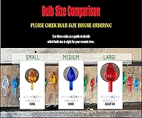 Vista 2 de National Artcraft Pequeños adornos de luz de cerámica estilo giro para árbol de Navidad (144 unidades)