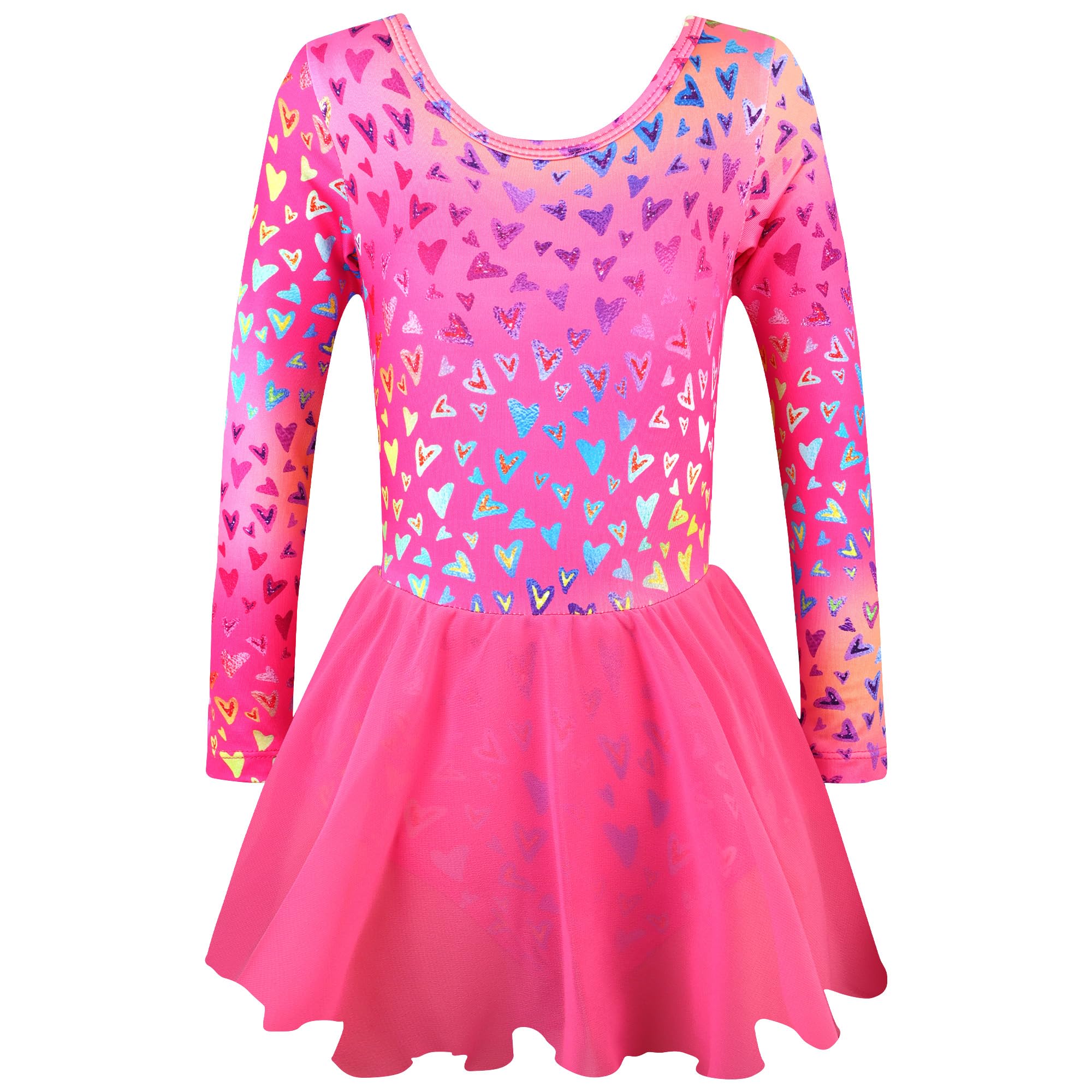 ZNYUNE Kinder Gymnastik Trikot mit Pailletten Mädchen Gymnas