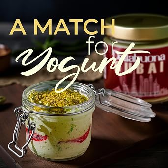 Dellabuona Pistachio Cream with Kataifi 12.34 oz - Italian Pistachio Butter for Dubai Chocolate - Crunchy Kunafa Threads in Smooth Spread from Italy