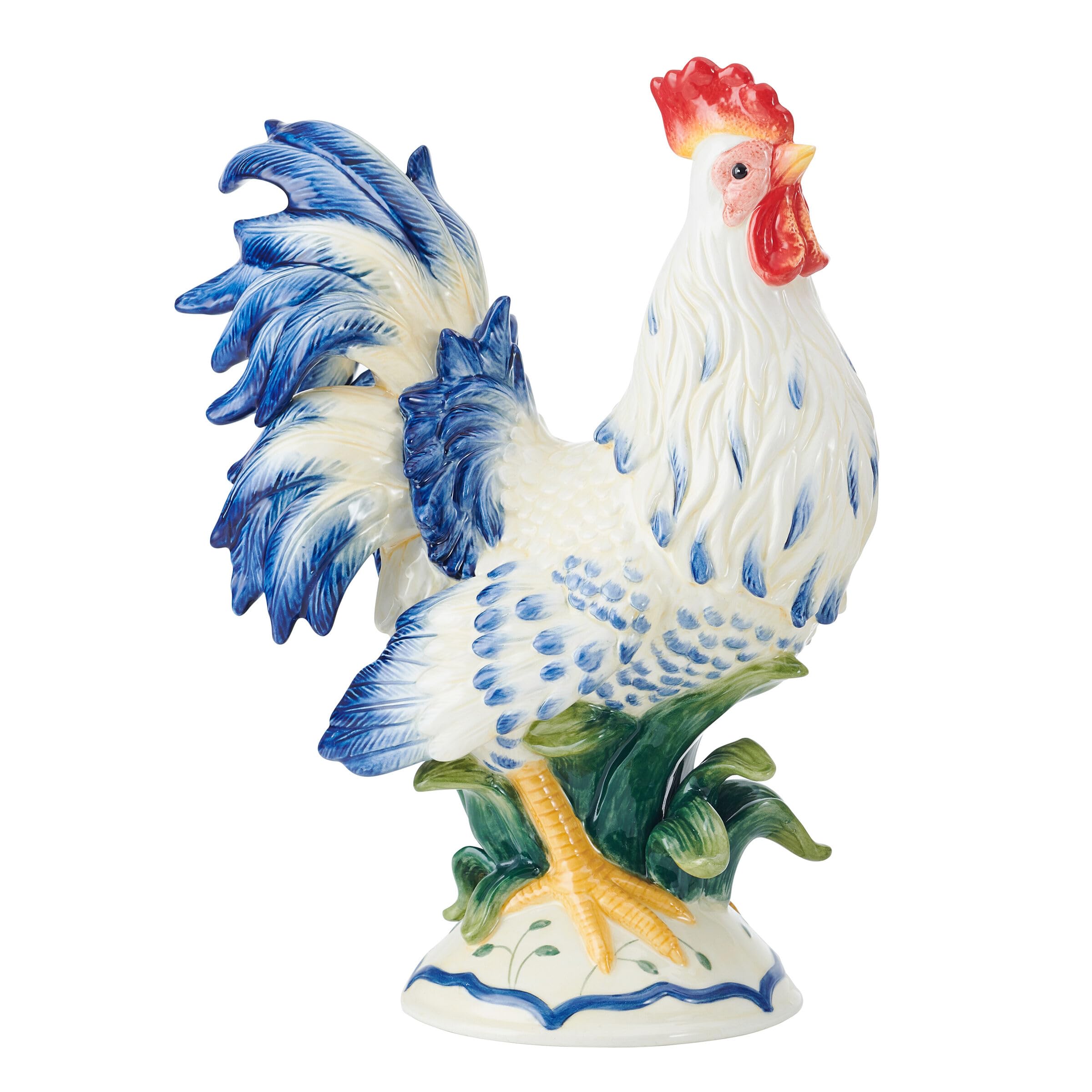 Amazon.com: Fitz and Floyd Ceramic Rooster and Hen Figurine