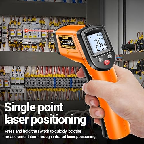 Miniatura 3 de TH201-122.0 F752.0 F -58752 Termómetro infrarrojo sin contacto Termómetro IR Probador de temperatura digital de mano Termómetro industrial para