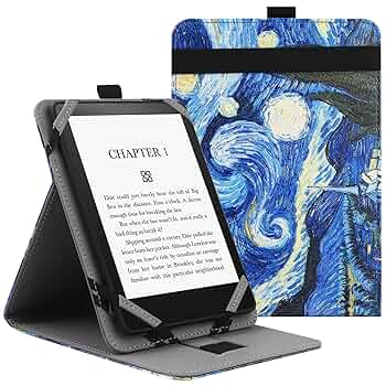 Étui Universel Pour Liseuse 6-7 Pouces | Compatible Kindle/Kobo/Tolino | Protection Cuir PU | Sangle Main
