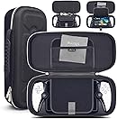sisma Case Compatible with PS5 PlayStation Portal Remote Player Hard Shell Protective Cover Storage Case Black Carrying Bag & Screen Cleaning Cloth
