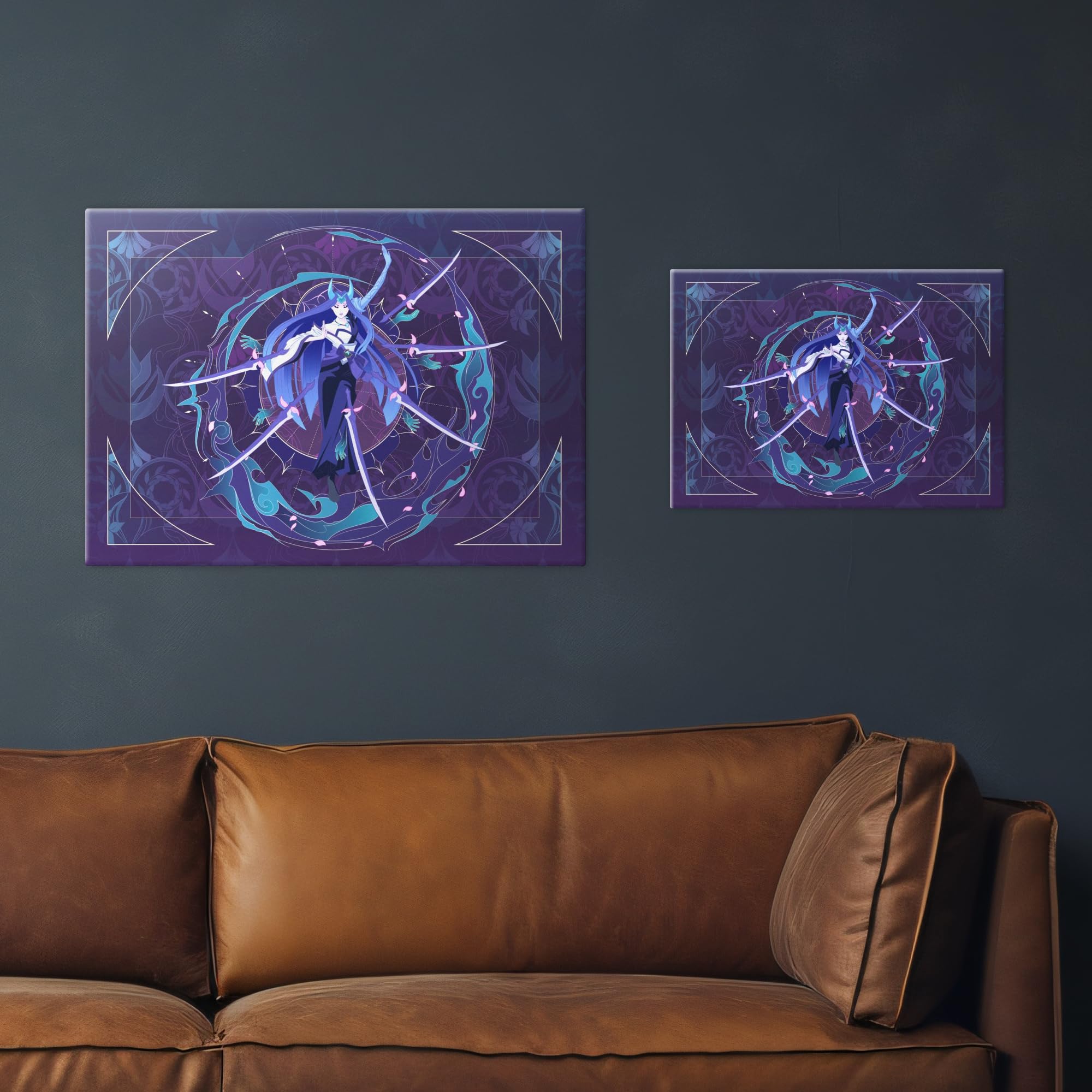 Displate Metall poster League of Legends Irelia Größe L | Bilder Wanddeko Wohnzimmer & Schlafzimmer Wandbilder, Geschenk. Wandkunst mit Magnet-Befestigung, ohne Bohren.