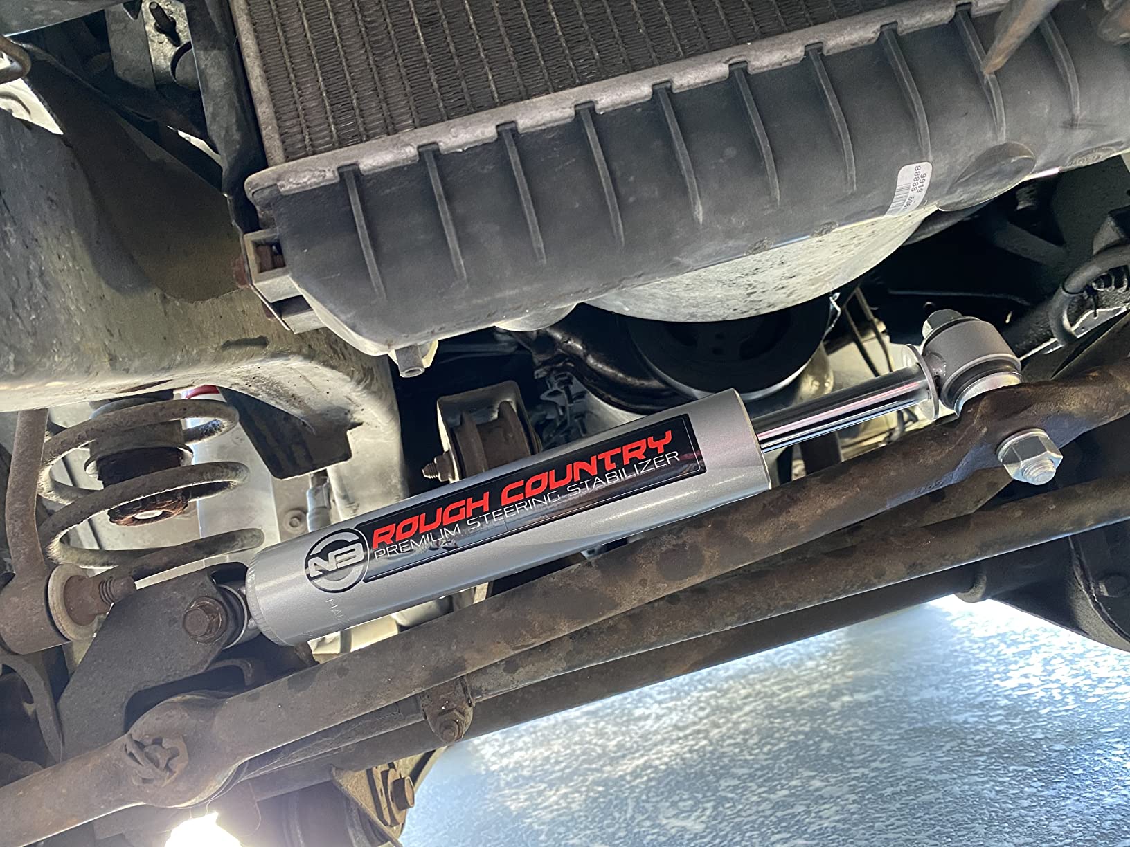 10/mo Finance Rough Country N3 Steering Stabilizer for Jeep TJ, YJ