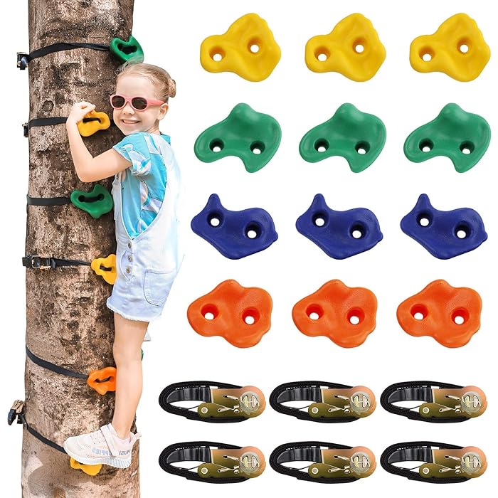 Buy Yoassi Ninja Tree Rock Climbing Holds for Kids Climber, Rock Tree