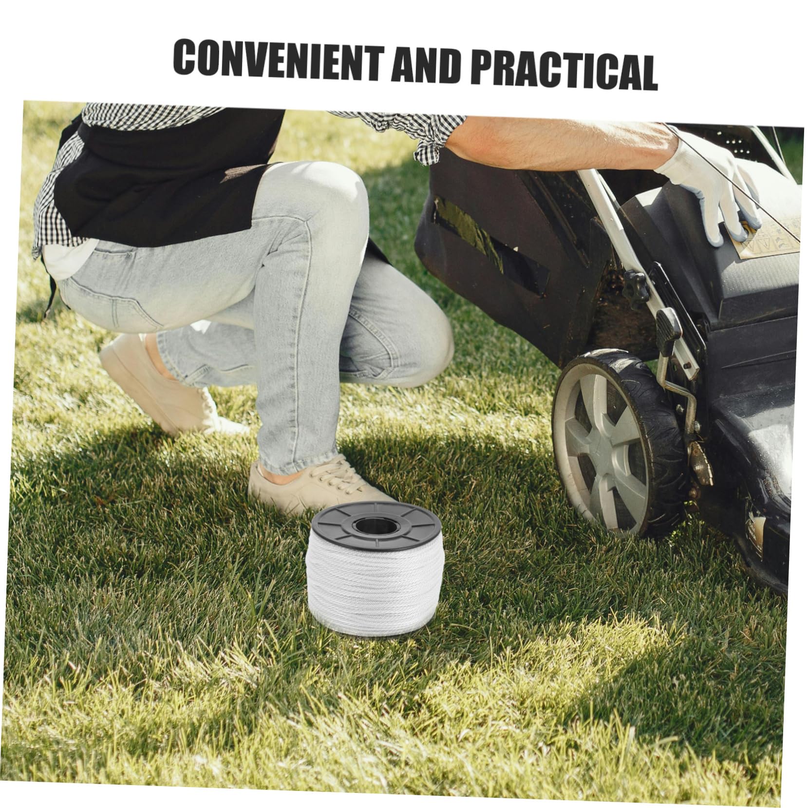 Corda di Avviamento per Motore, Rotolo 100m, Nylon Pp Nero