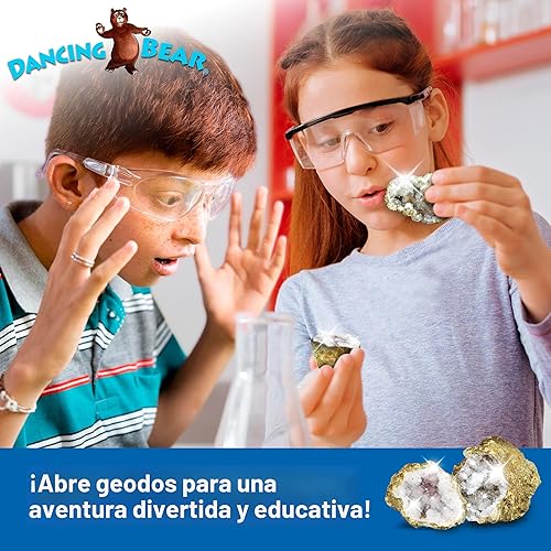 Miniatura 3 de DANCING BEAR 25 Rompe tus propias geodas, (Mediana 1-1.5") 90% hueca, Abre y descubre asombrosos cristales sorpresa dentro! Información educativa e