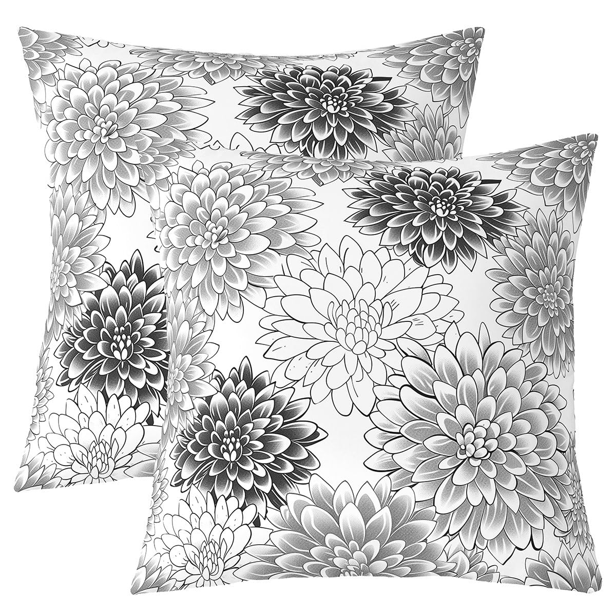 Housse de coussin 40x40 cm boheme pivoine vintage deco salon et chambre