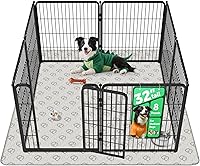Vista 94 de FXW Homeplus Unleashed Corralito para Perros de Interior - Juego Sin Estrés y Seguro, Resistente de 40 Pulgadas 6 Paneles Corralito para Perros Negro