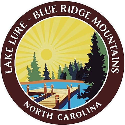 Lake Dock - Lago Lure, Blue Ridge Mountains - Carolina del Norte 3.5 pulgadas ventana coche camión calcomanía vacaciones aventura tema novedad