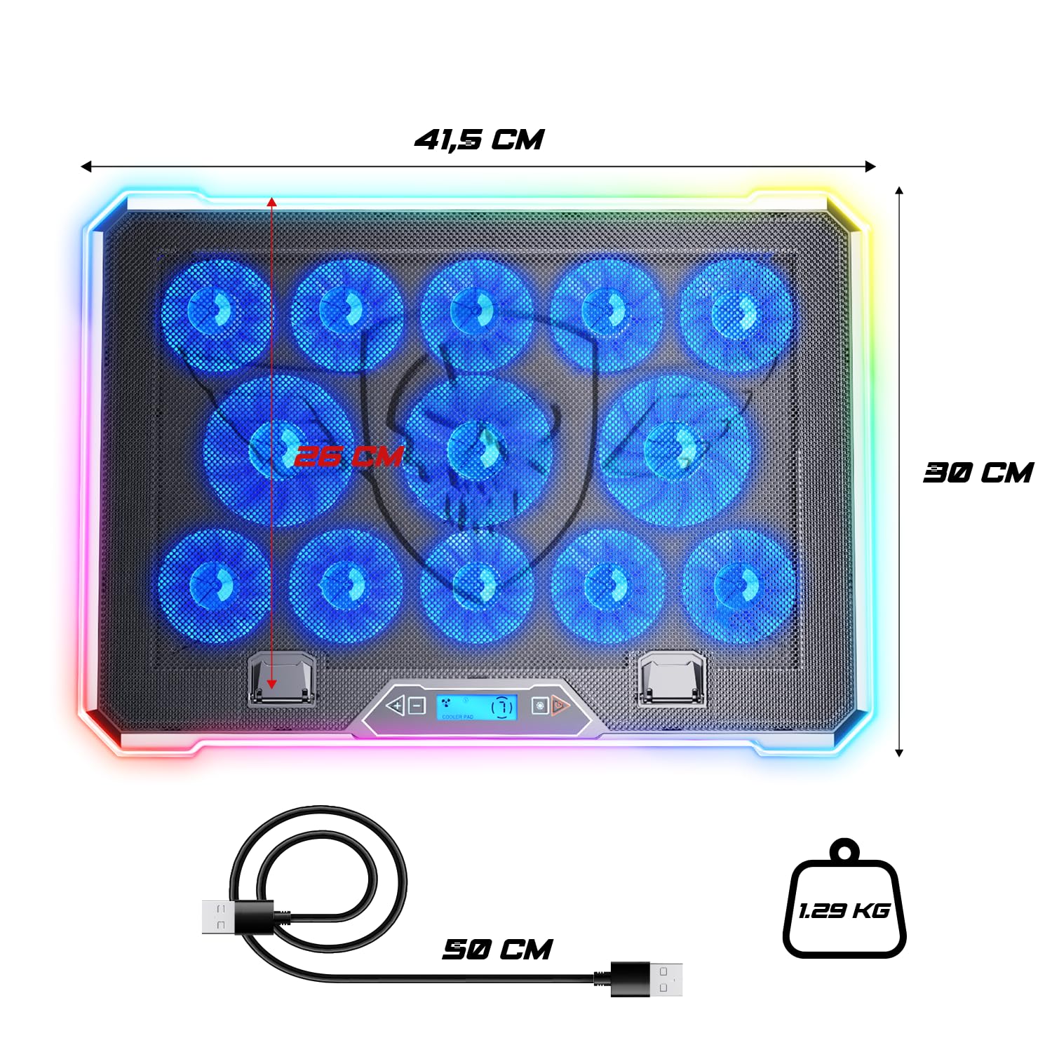 Base di Raffreddamento per PC Portatile Spirit of Gamer Airblade 1300