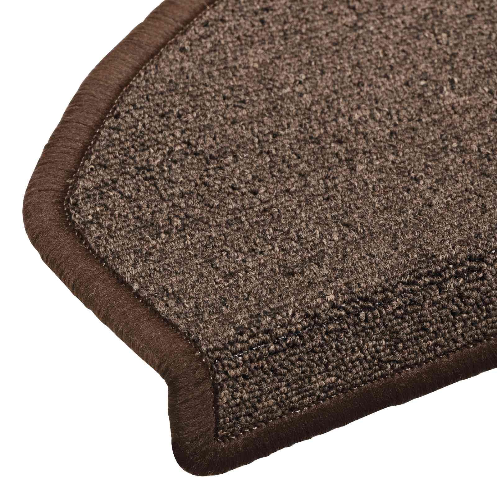 Tapis d'escalier auto-adhésifs 15 pièces café marron