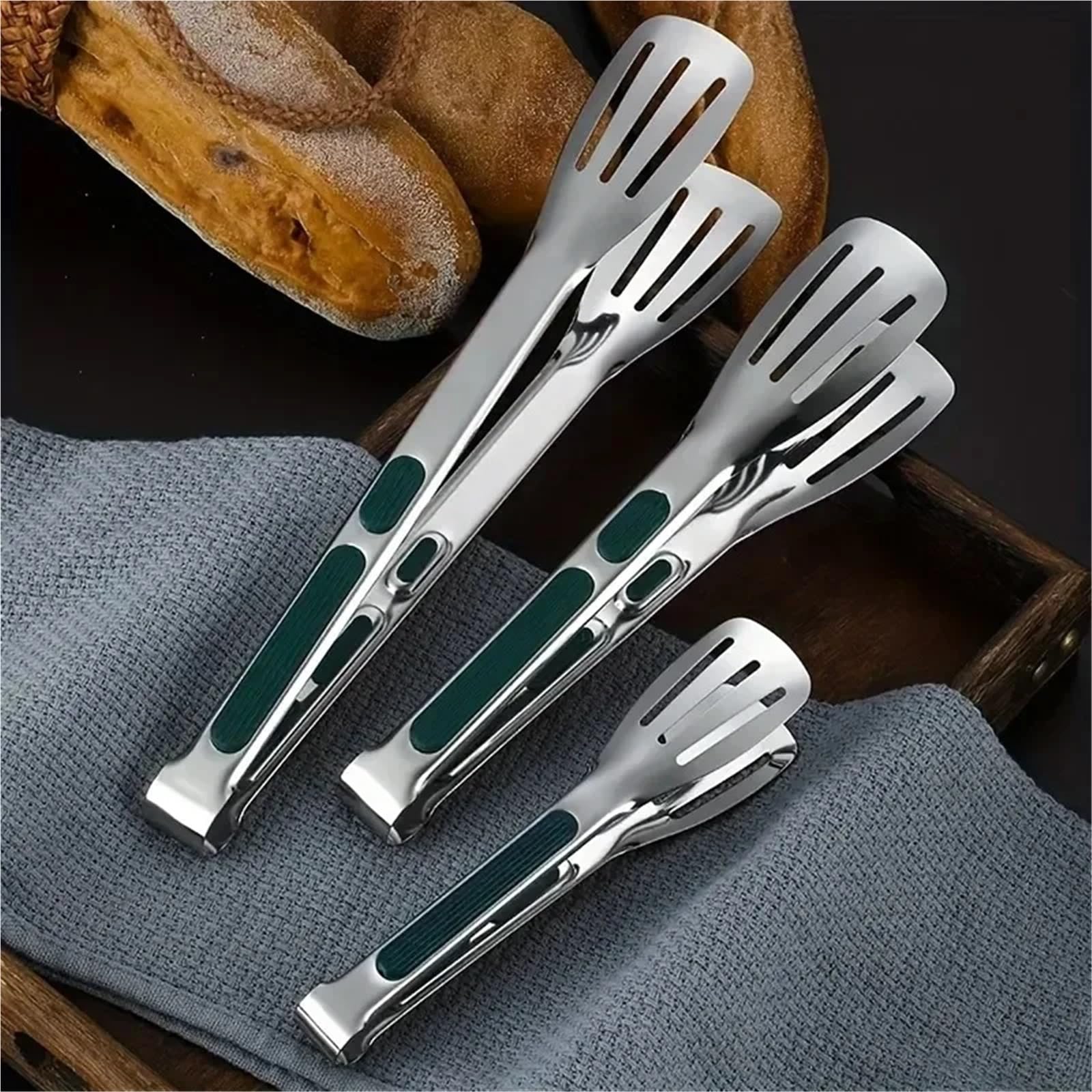 Pinze Da Cucina 3 unids/set antideslizante de acero inoxidable pinzas for alimentos carne ensalada pan Clip barbacoa parrilla Buffet abrazadera herramientas de cocina accesorios de cocina Para Cocina