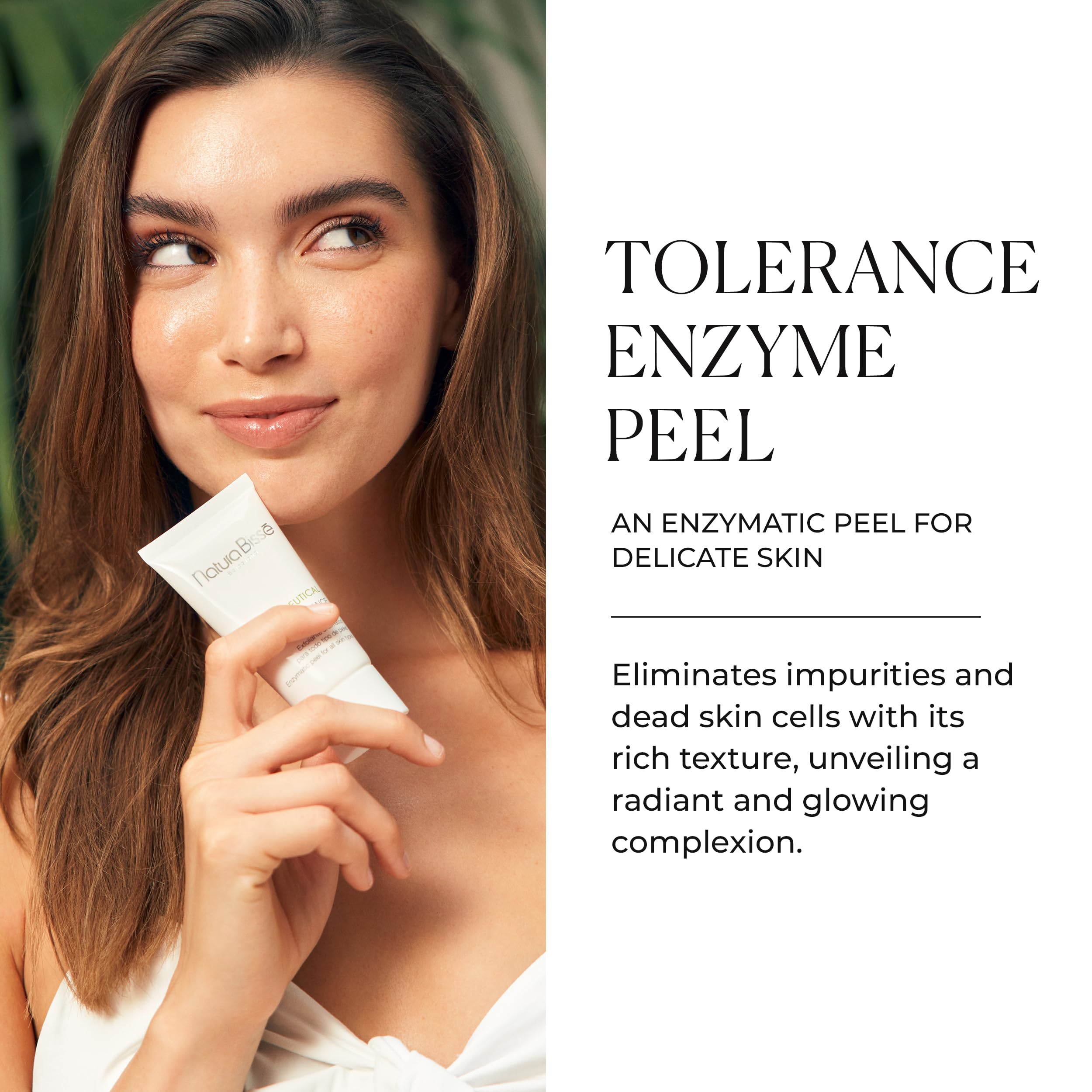 Natura Bissé Tolerance Enzyme Peel | Enzymatisches Gesichtspeeling für empfindliche Haut mit Salicylsäure, Milchsäure und Nopal- und Papaya-Extrakten | 50 ml