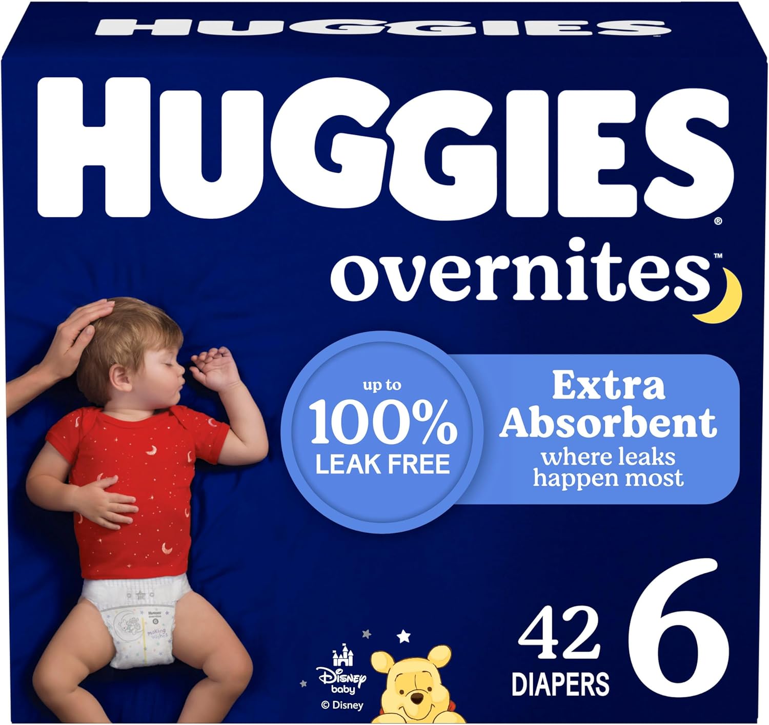 Huggies Overnites Size 6 Overnight Diapers (35+ lbs), 42 Ct, Packaging May Vary Size 6 42
