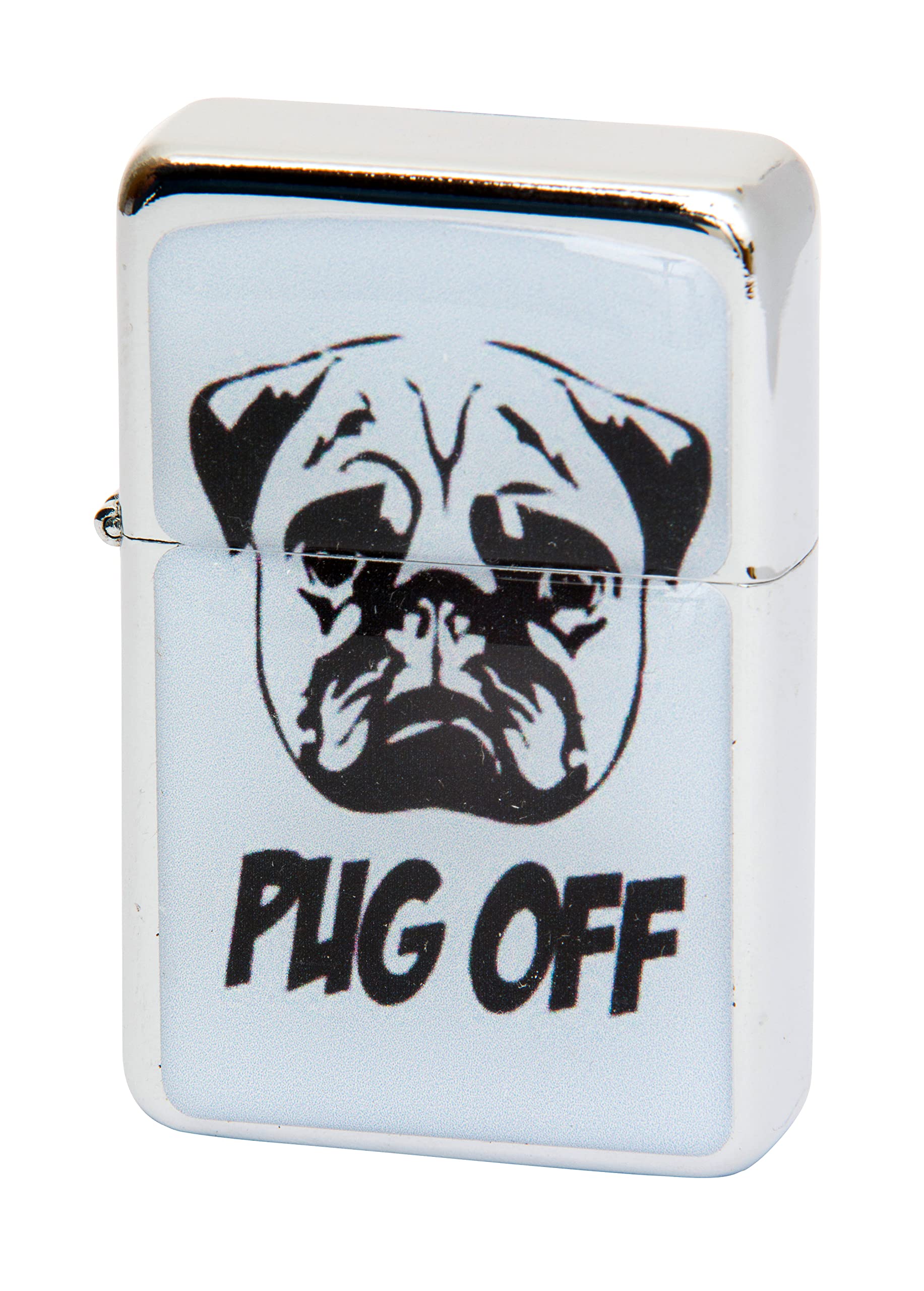 Gl Leather Accessories Chrome Petrol Oil Windproof Lighter - Pug Off