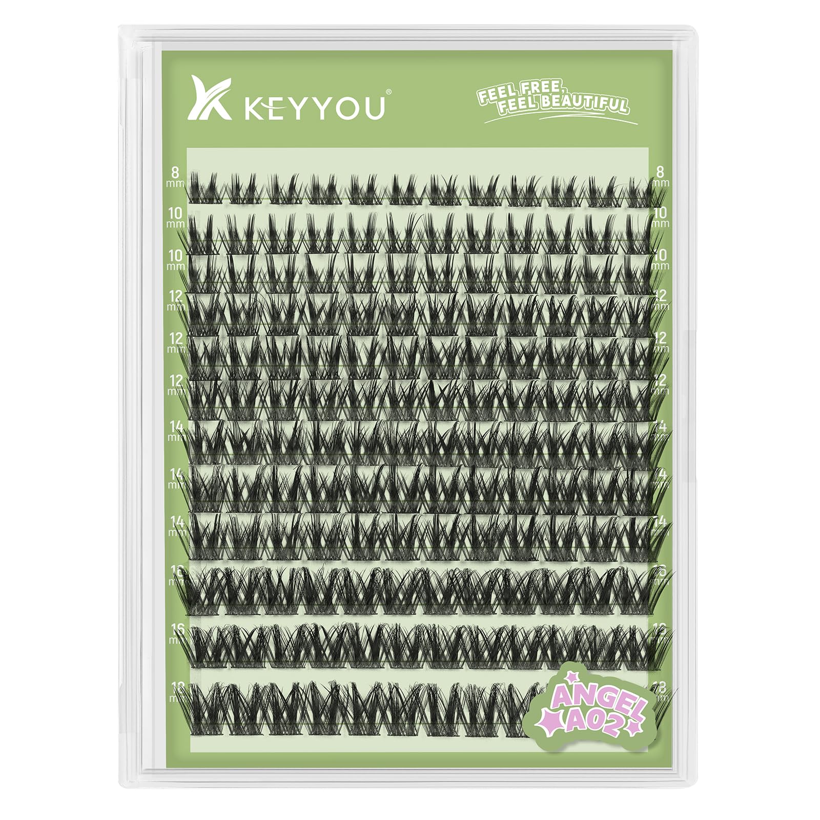 Photo 1 of KEYYOU D Curl Angel Eyelash Extension Clusters