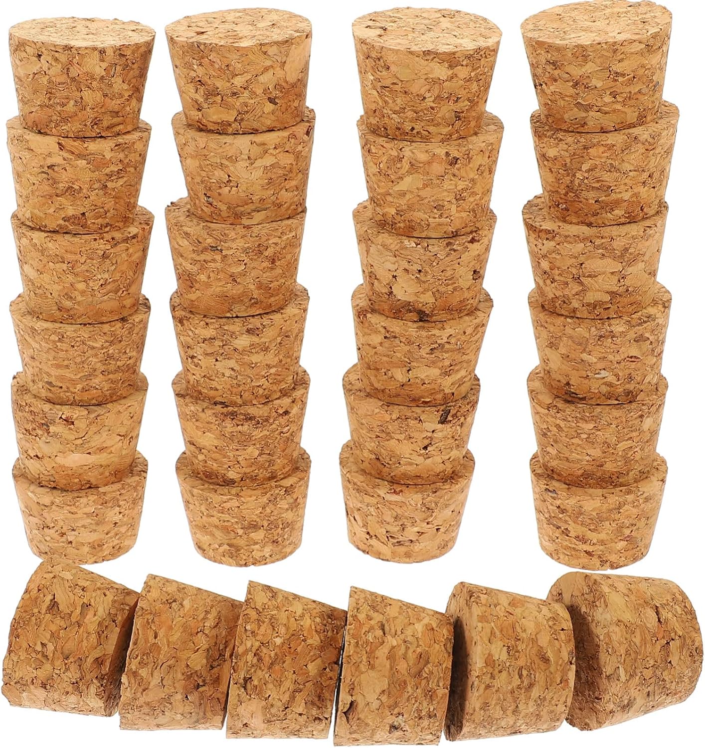Bottle Corks Tapered Cork Plugs 30pcs Natural Soft Wood