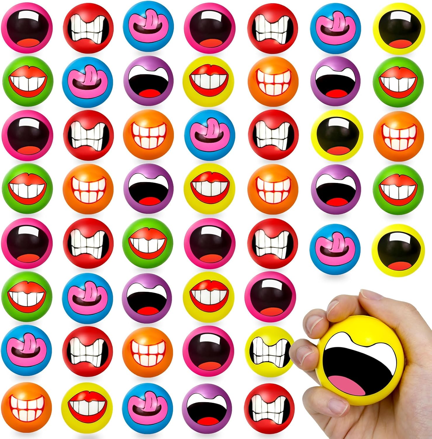 50 Pieces Mini Stress Balls for Adults Kids Party Favors