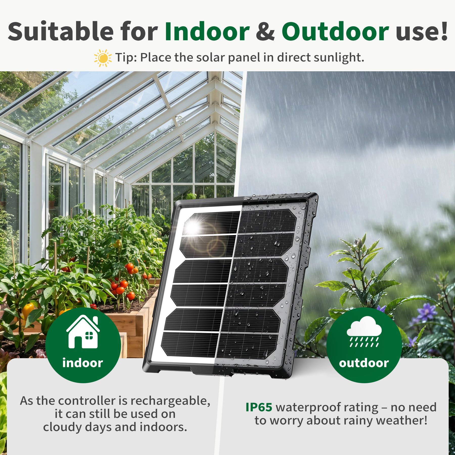 Solar Bewässerungssystem Garten mit Steuergerät, Wiederaufladbar Automatische Bewässerung 132 Timer-Modi Bewässerungssystem Balkon für 15 Topfpflanzen für Garten, Balkon, Gewächshaus