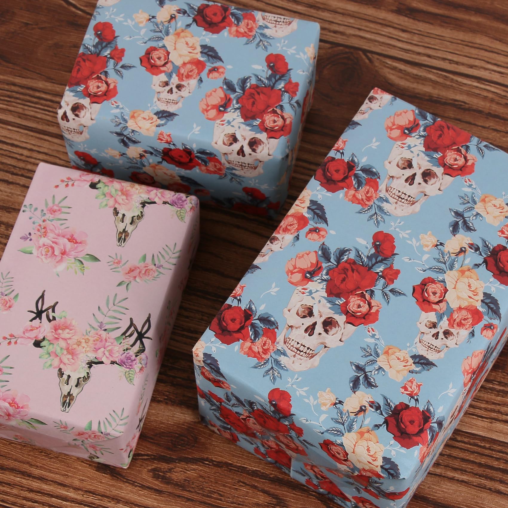 Aimyoo Floral Kraft Wrapping Paper Jumbo Roll, All Occasion