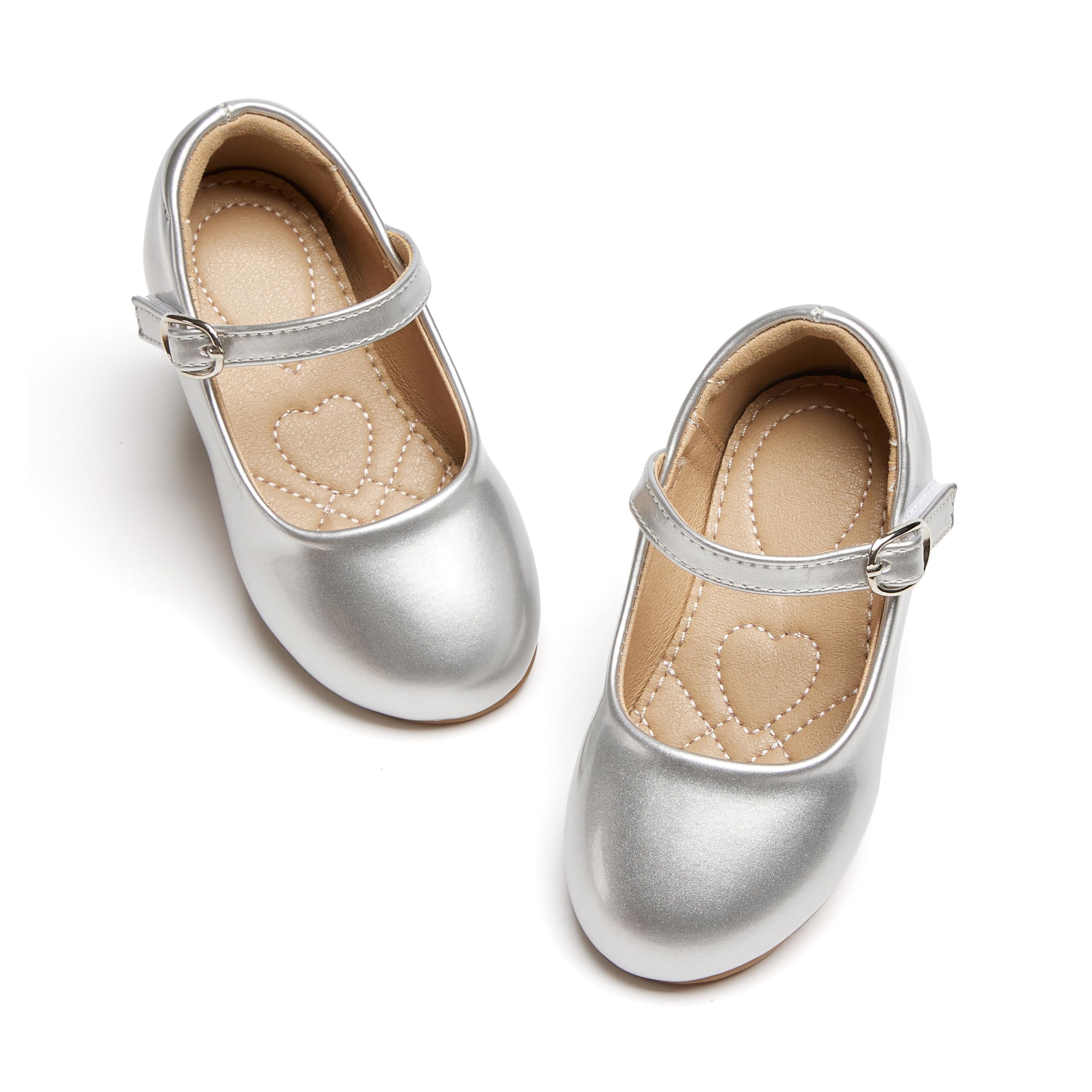 ESTINE Toddler/Little Kid Girls Dress Mary Jane Flats Flowers Fashion Princess Ballet Shoes