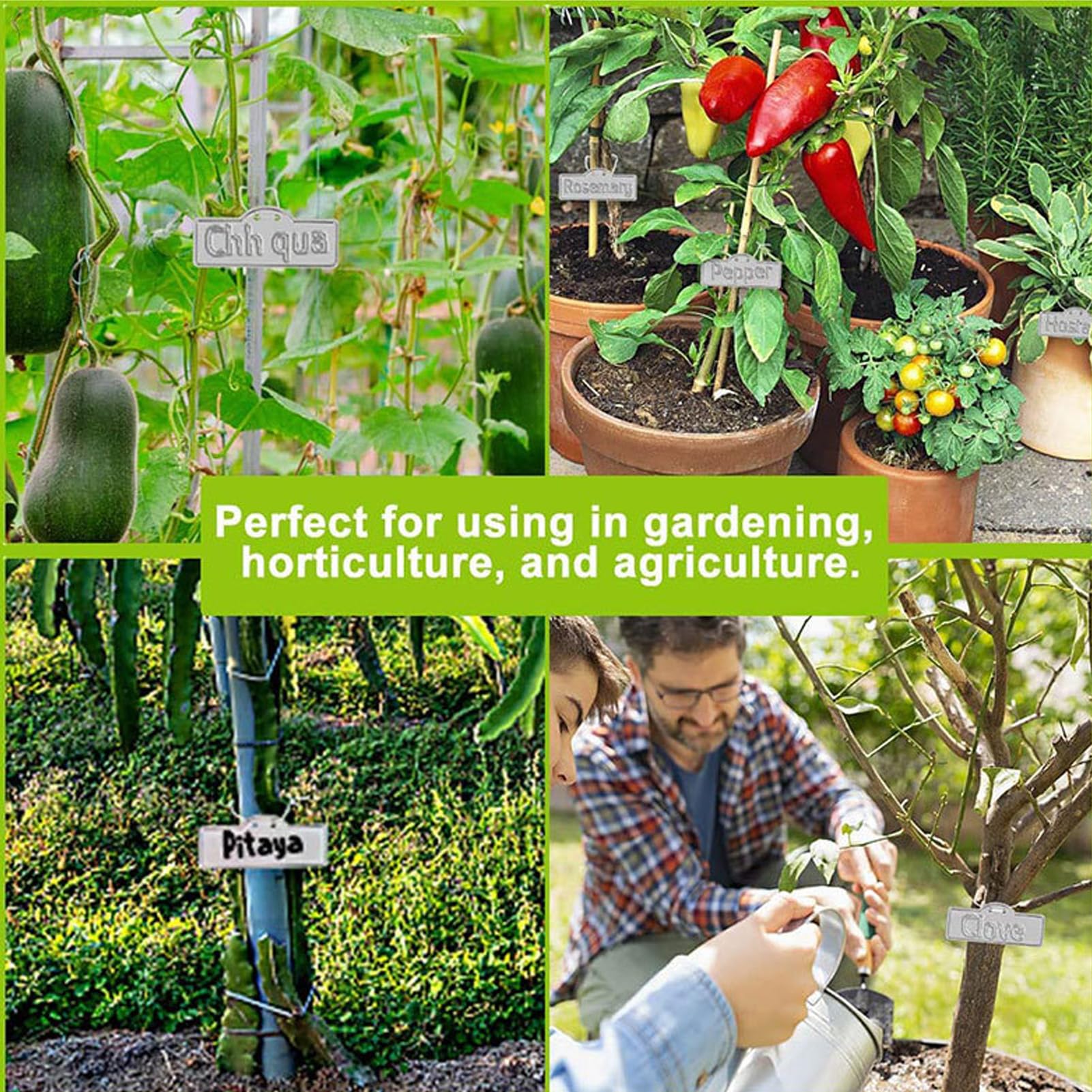 100 Set Metal Plant Labels, Aluminum Plant Tags with Twist Ties Reusable Nursery Tags Garden Markers for Flower Landscape Designer