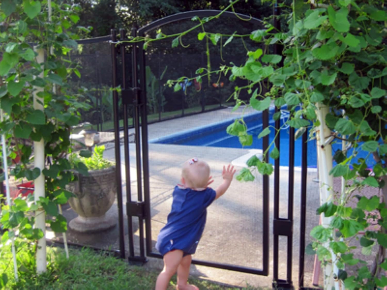 Visiguard 5' Tall Self-Closing/Self-Latching Pool Fence Child Safety Gate Comes with Hinges, Lock & Latch in Box (Green, 5ft)