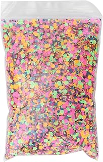Kosmetiska Nail Art-flingor, Circle Chunky Glitter, Ljusa, livfulla färger, DIY Crafts Paljetter för Festival, Nagelsalong och kroppsdekoration, 50 g PET-materialväska