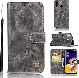 Casefirst ASUS Zenfone 5Z ZS620KL Wallet Multi Card Holder Durable Leather Phone Cases Folio PU Leather Cover with Leather Phone Cases Case For ASUS Zenfone 5Z ZS620KL - Grey Casefirst ASUS Zenfone 5Z ZS620KL Wallet Multi Card Holder Durable Leather Phone Cases Folio PU Leather Cover with Leather Phone Cases Case For ASUS Zenfone 5Z ZS620KL - Grey