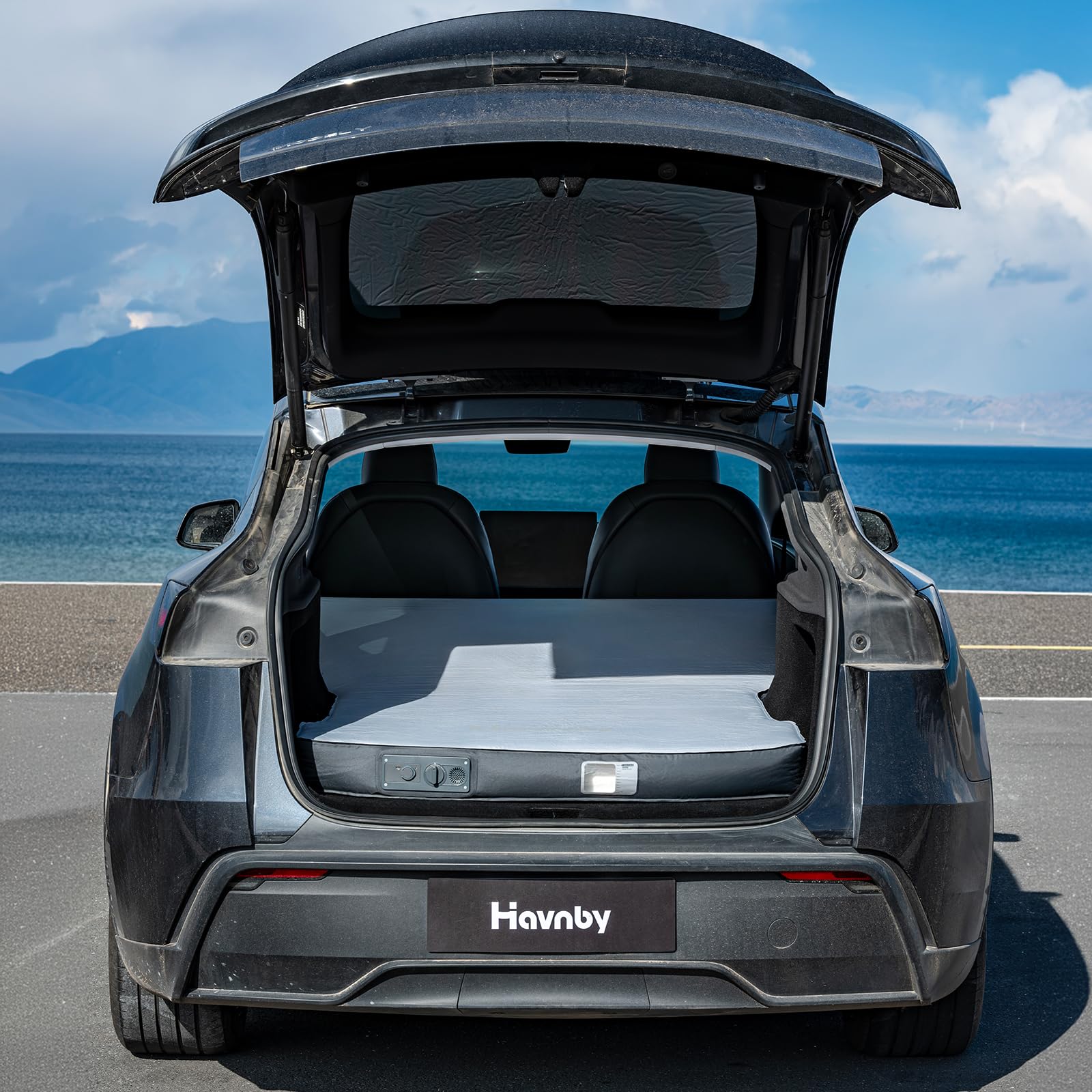 Havnby Materac piankowy 11,5 cm do Tesla Model Y/Juniper / 3, łóżko pełnowymiarowe, kompresja próżniowa, kemping, podróż, zmiana pracy, Nap