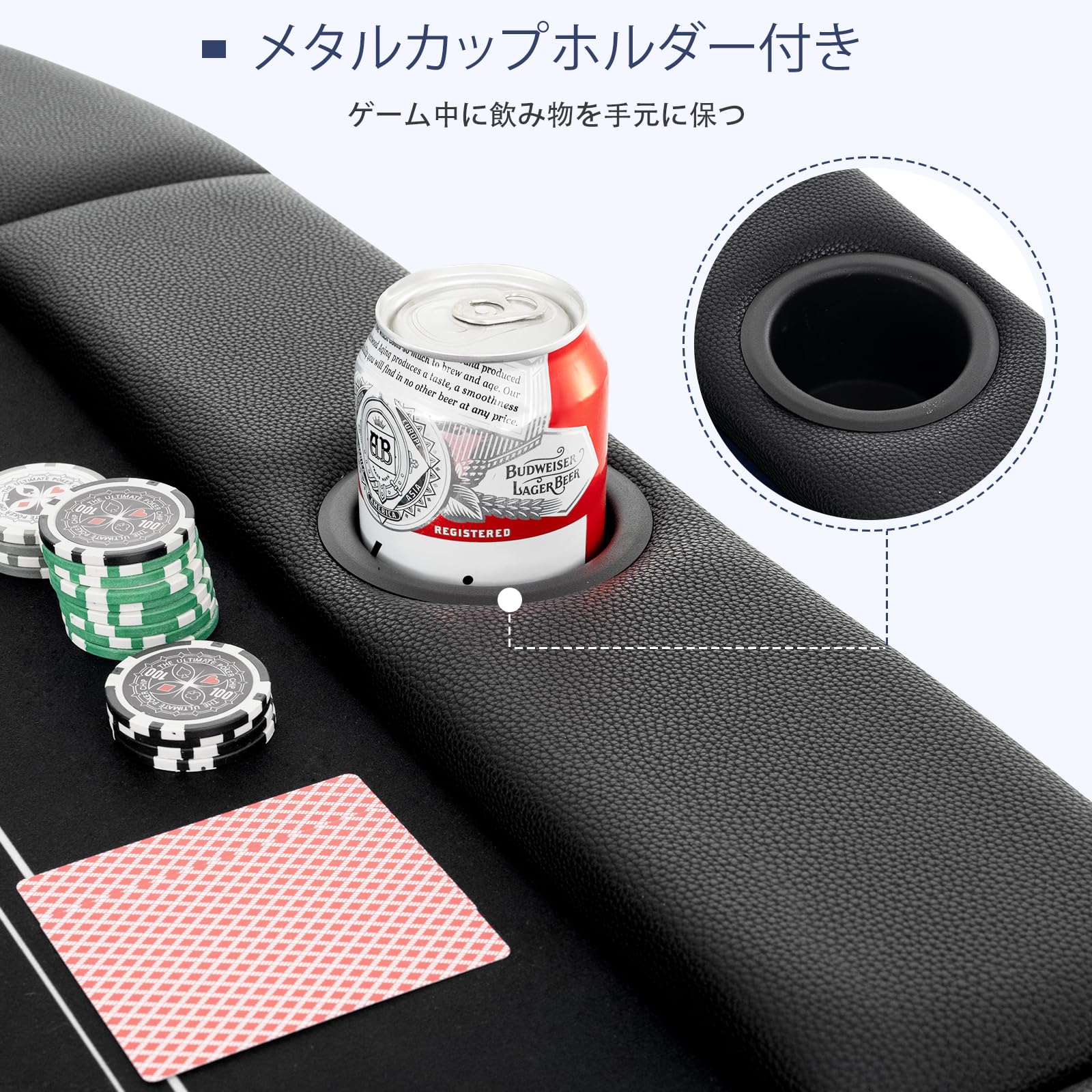 Amazon.co.jp: GOPLUS ポーカーテーブル 8人用 折りたたみ ポーカー 