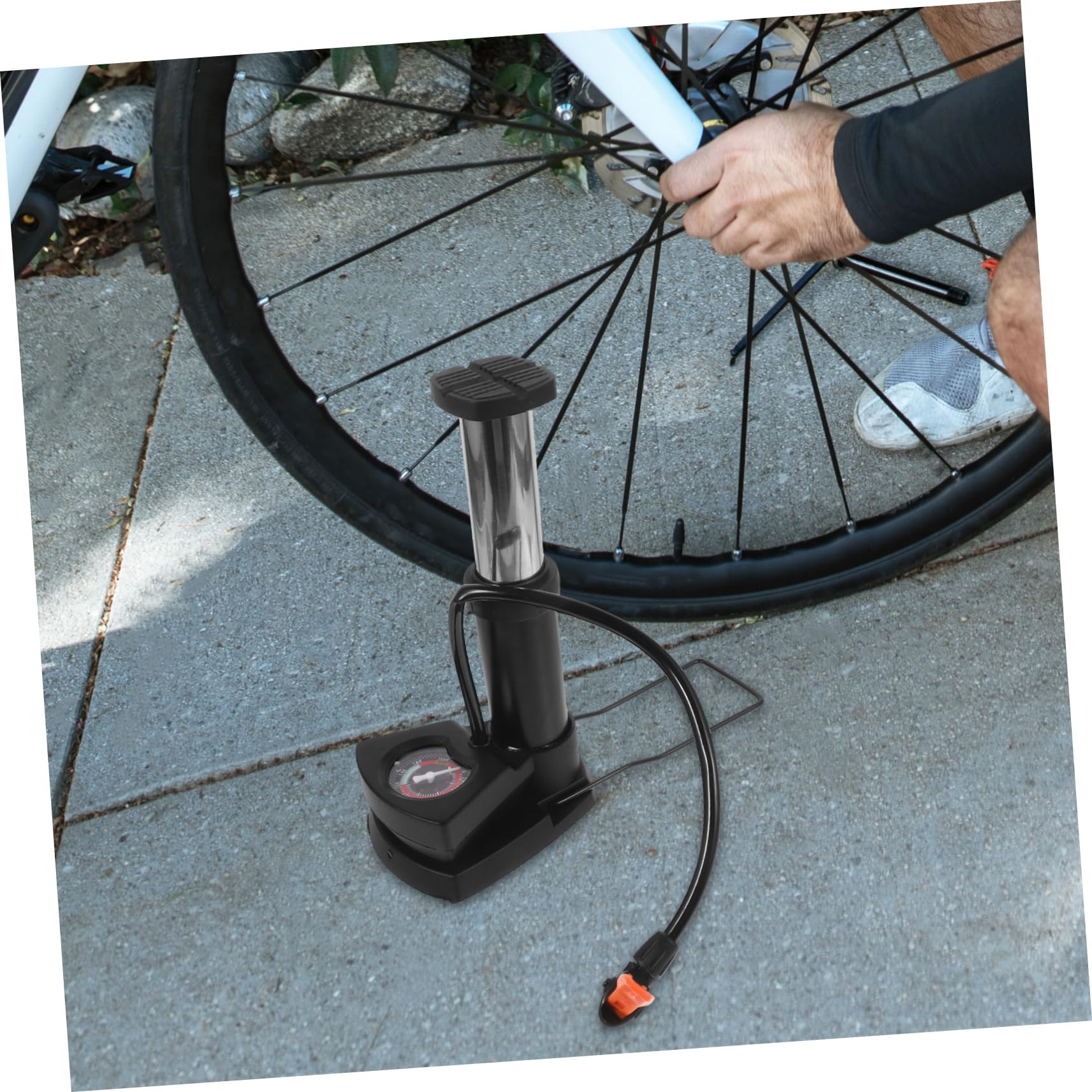 3 Pz pompa ad aria portatile gonfiatore portatile pompa aria portatile bicicletta accessori per auto fornitura di pneumatici pompa bici ad alta pressione verticale pompa a pedale